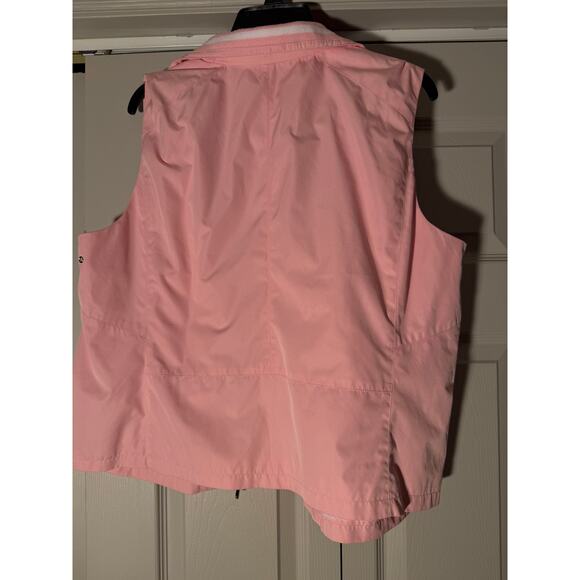 Lauren Ralph Lauren Pink Collared Vest Jacket Embroidered Crest Logo Size XL - Picture 3 of 11